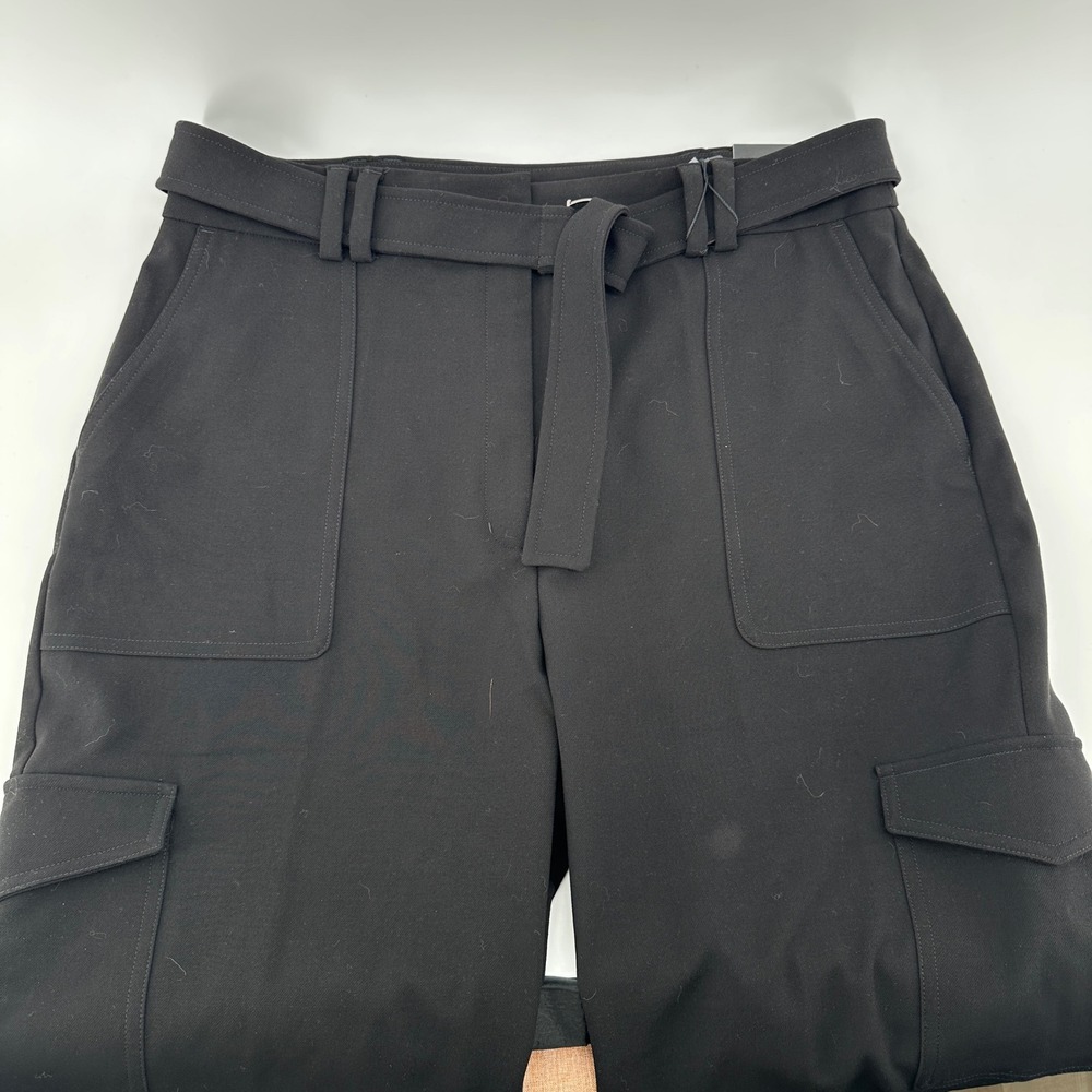 EXPRESS Cargo Pants Super High Waisted Belted Ankle Dark Academia Streetwear 14R - Picture 5 of 14